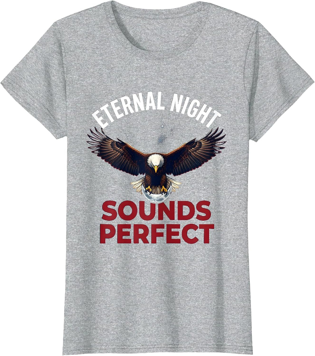 Eternal Night Sounds Perfect Goth Design T-Shirt - Heather Grey