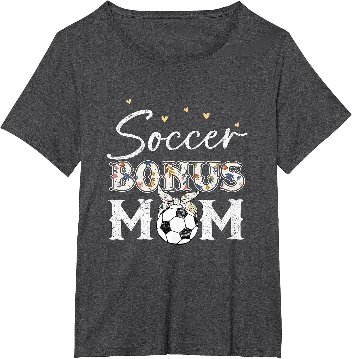 Soccer Shirt Women Stepmom Soccer Bonus Mom T-Shirt - Dark Heather Grey