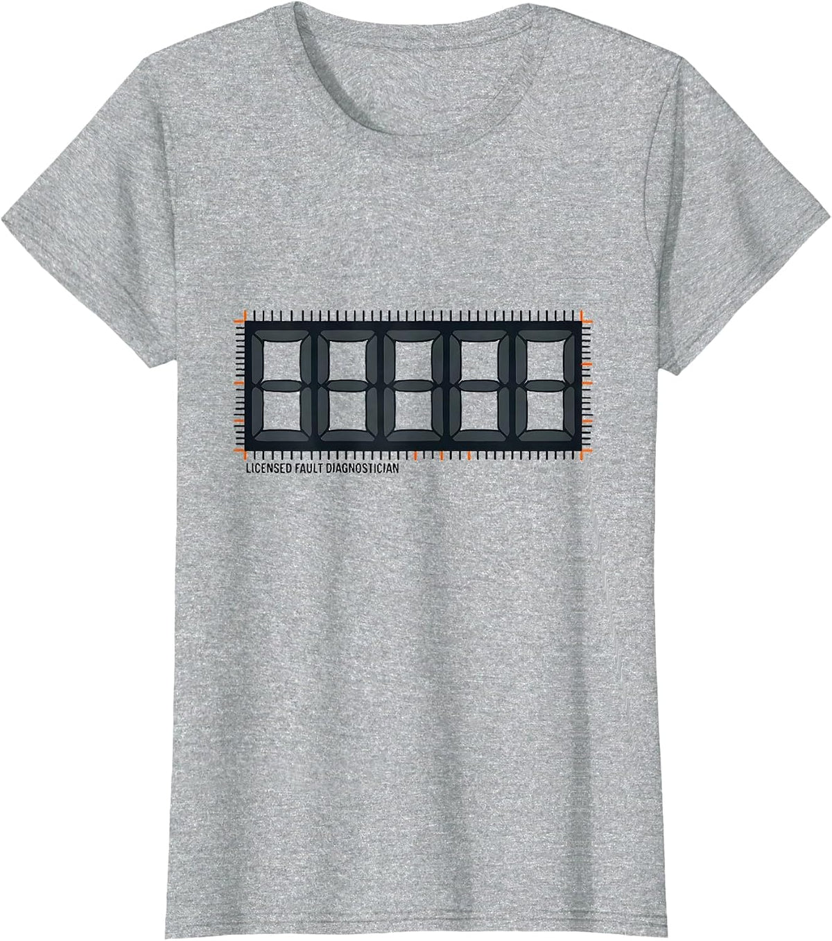 Women's Licensed Fault Diagnostician Funny Mechanic Auto Repair T-Shirt - Heather Grey