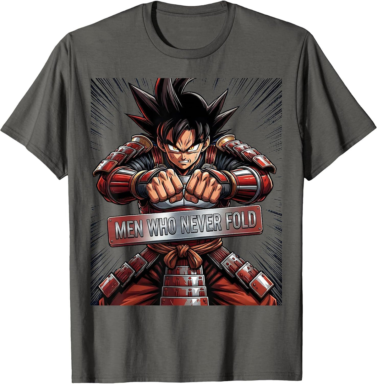 Men Who Never Fold Poker Strength Design T-Shirt - Asphalt Grey