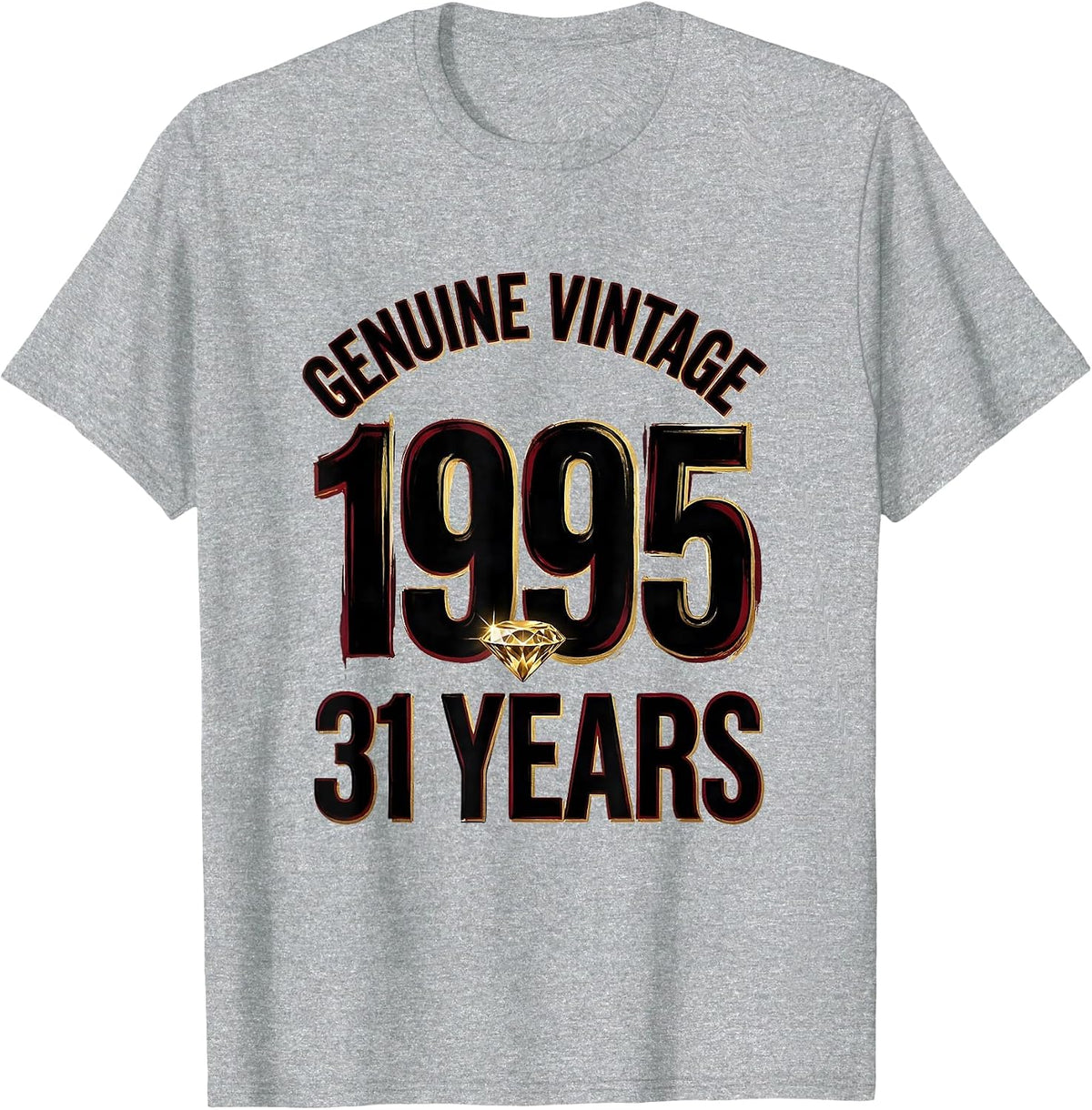 Men's Genuine Vintage 1995 31 Years Milestone Birthday Legend T-Shirt - Heather Grey