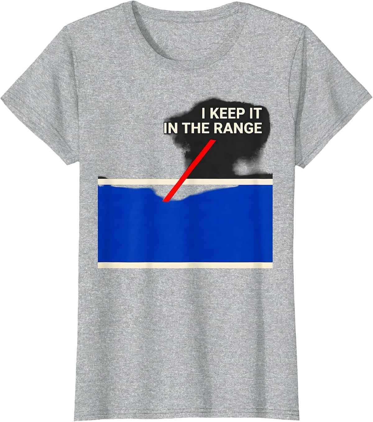 I Keep It In The Range Funny Math Teacher Nerd Gift T-Shirt - Heather Grey