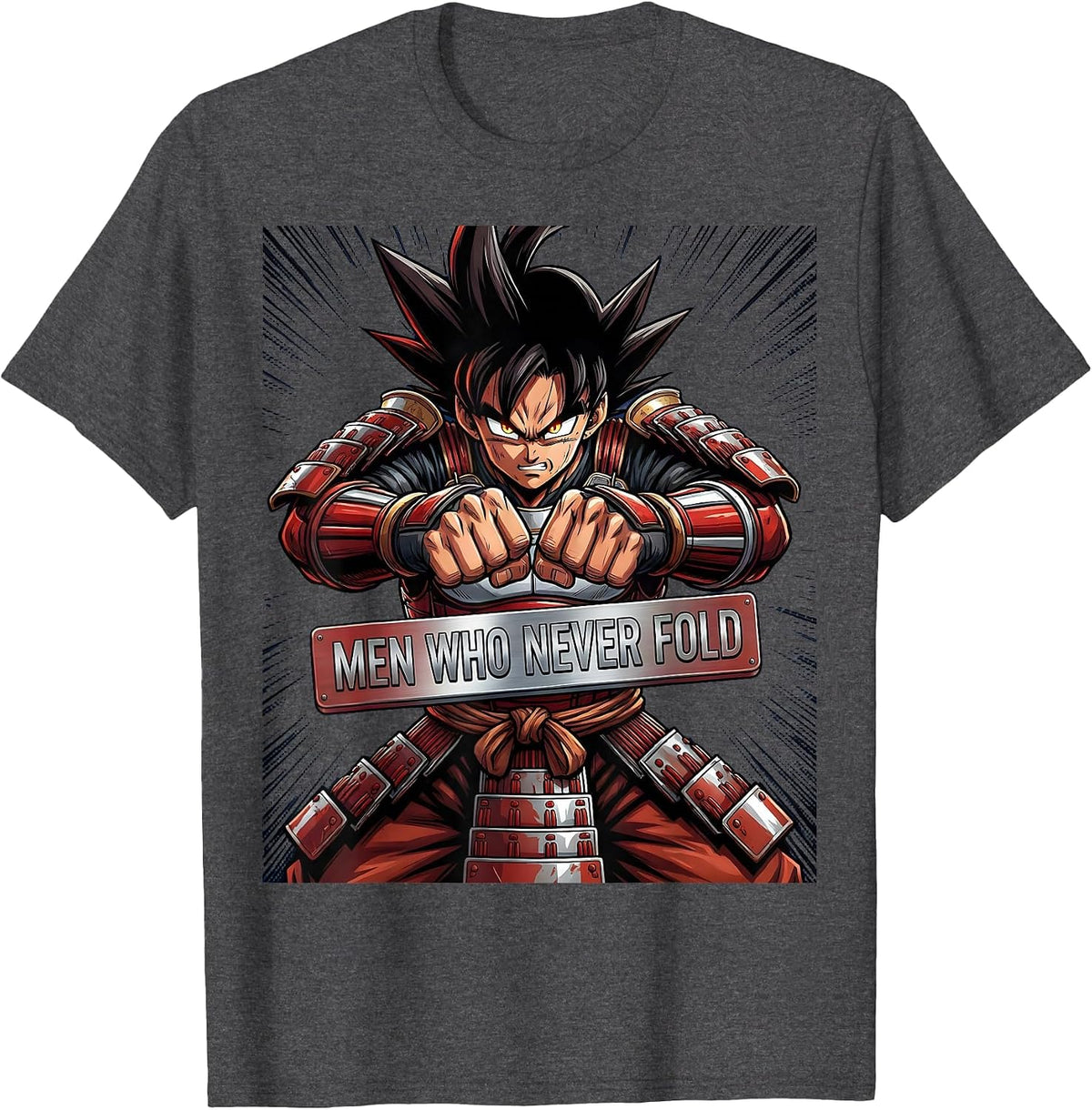 Men Who Never Fold Poker Strength Design T-Shirt - Dark Heather Grey