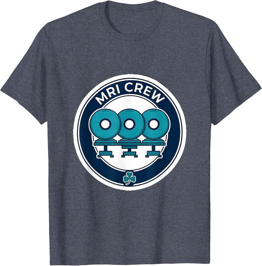 MRI Crew Radiology Tech Rad Tech Work Pride T-Shirt - Heather Blue
