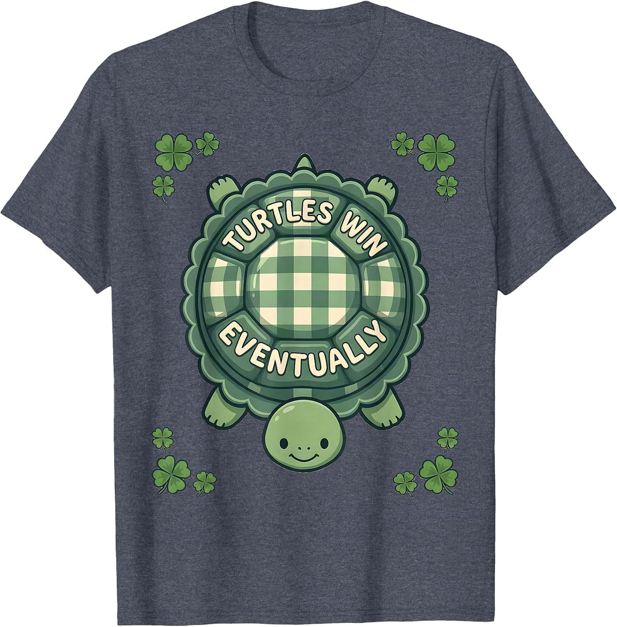 Men's Turtles Win Eventually Animal Kingdom Design T-Shirt - Heather Blue