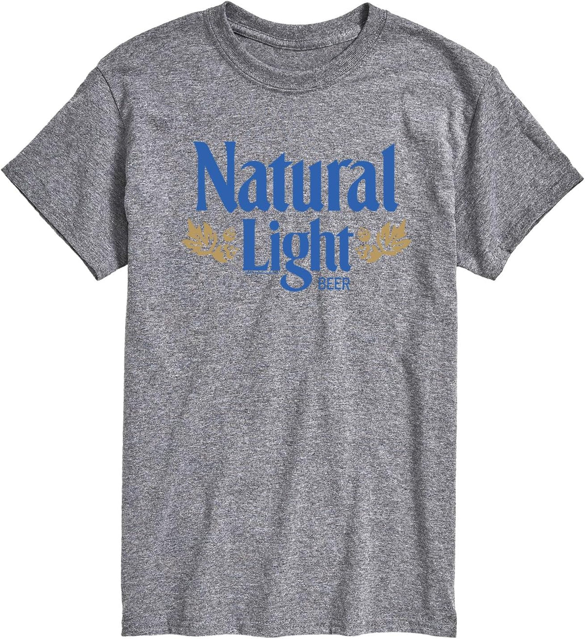HYBRID APPAREL Natural Light - Logo - Men's Short Sleeve Graphic T-Shirt - Athletic Heather