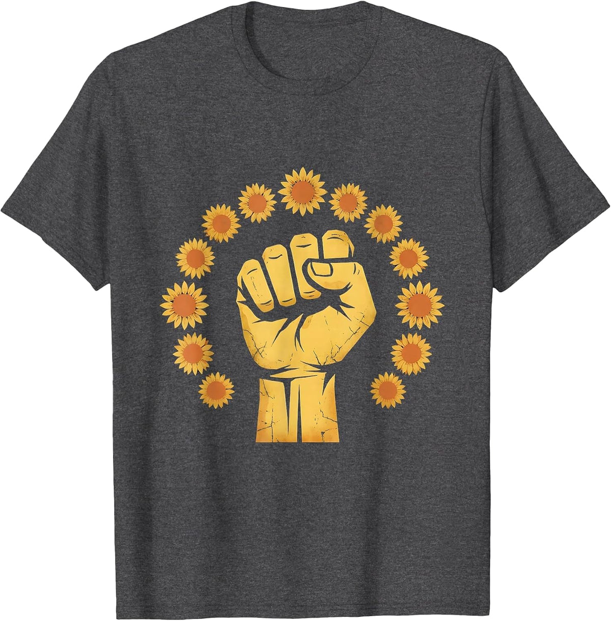 Labor Day Workers Parade Graphic Tee T-Shirt - Dark Heather Grey