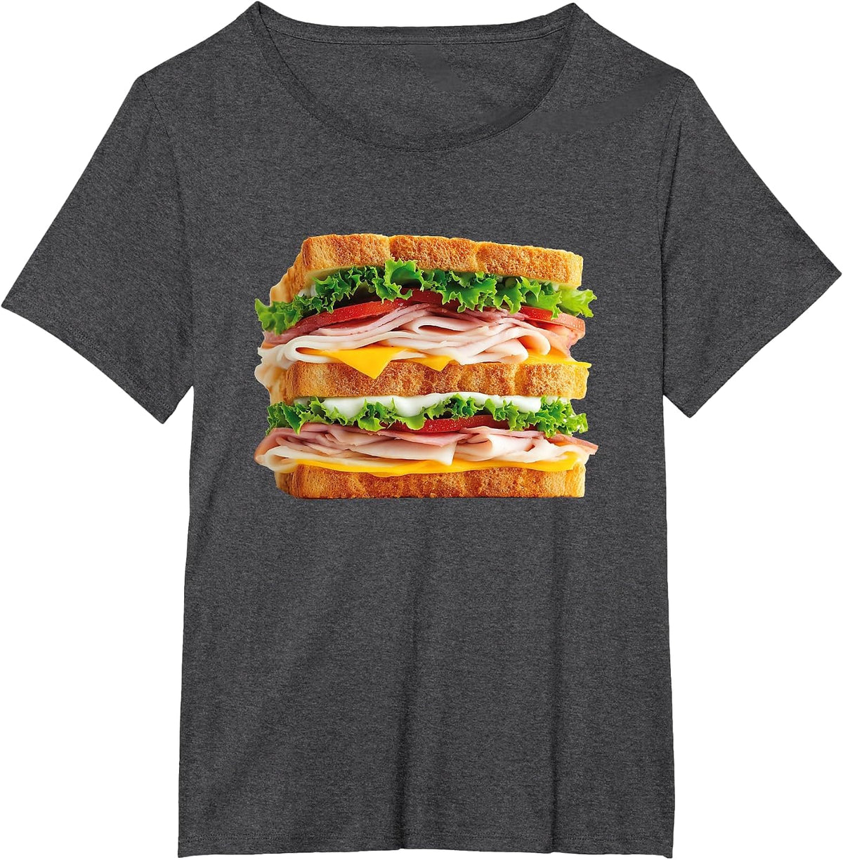 Sandwich Funny Food Costume Halloween Bread Graphic T-Shirt - Dark Heather Grey