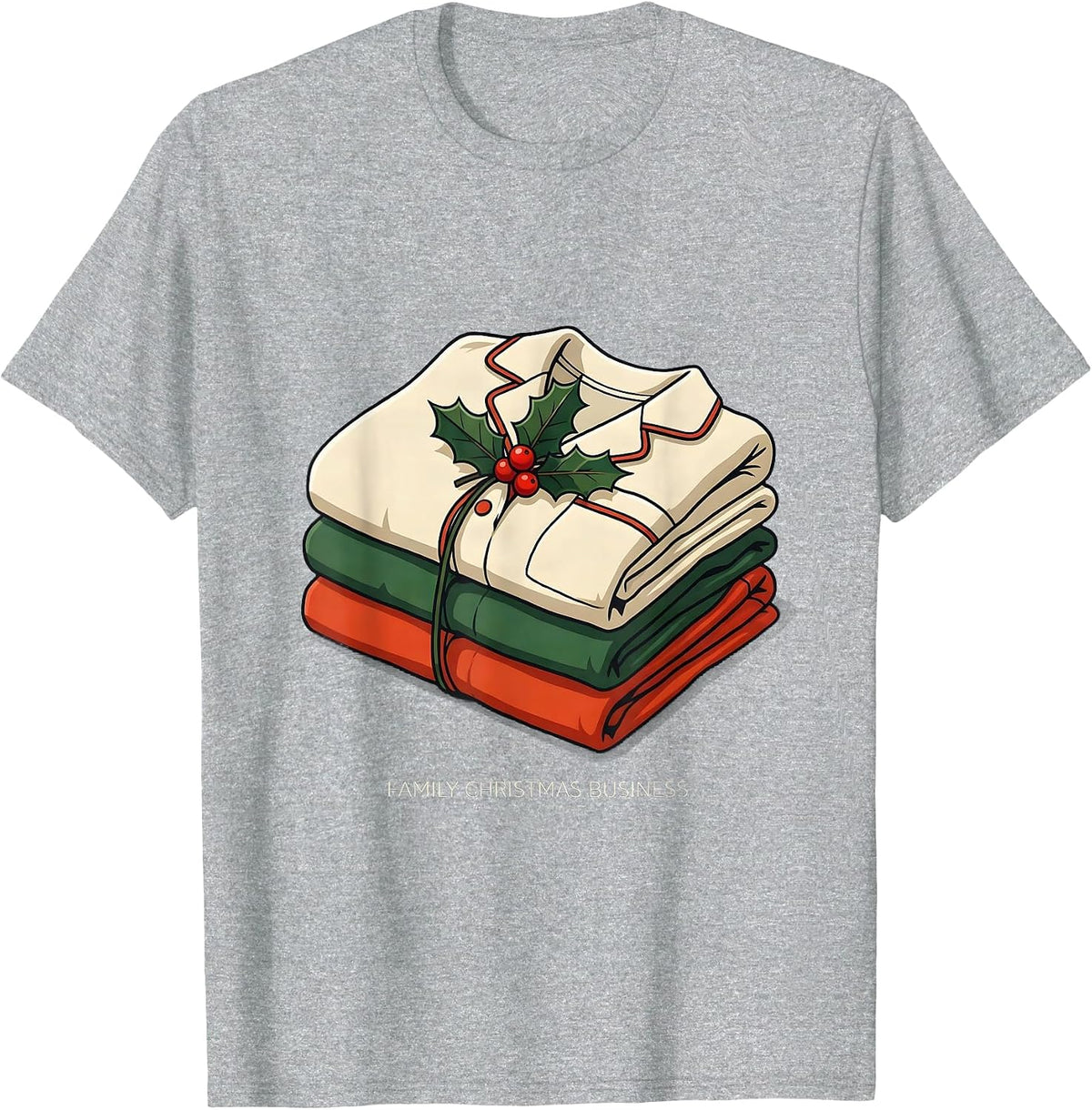 Men's Family Christmas Business Funny Matching Sarcastic Christmas T-Shirt - Heather Grey
