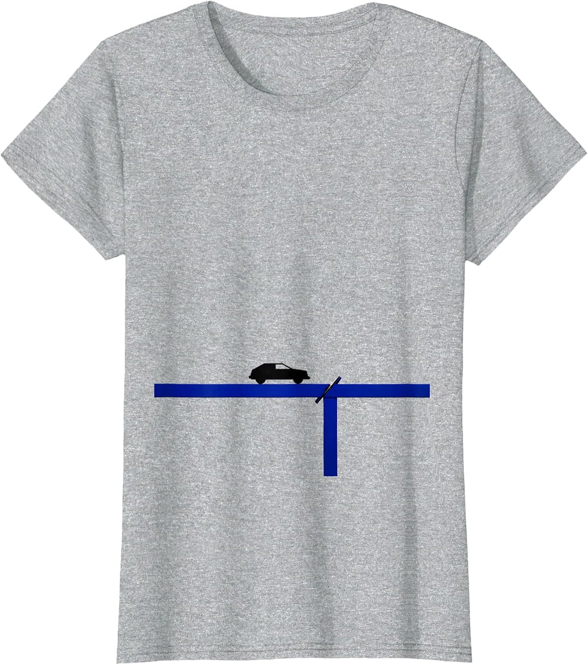 Flat Horizon Storm Chaser Meteorology Enthusiast Humor T-Shirt - Heather Grey