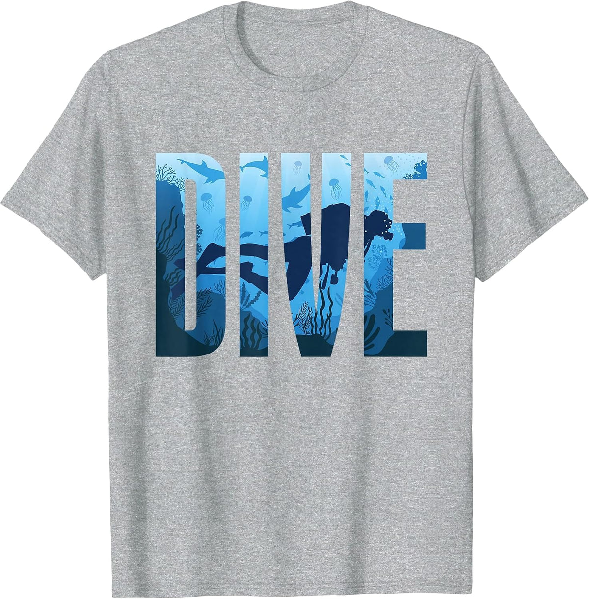 Dive Scuba Diving T-Shirt - Heather Grey