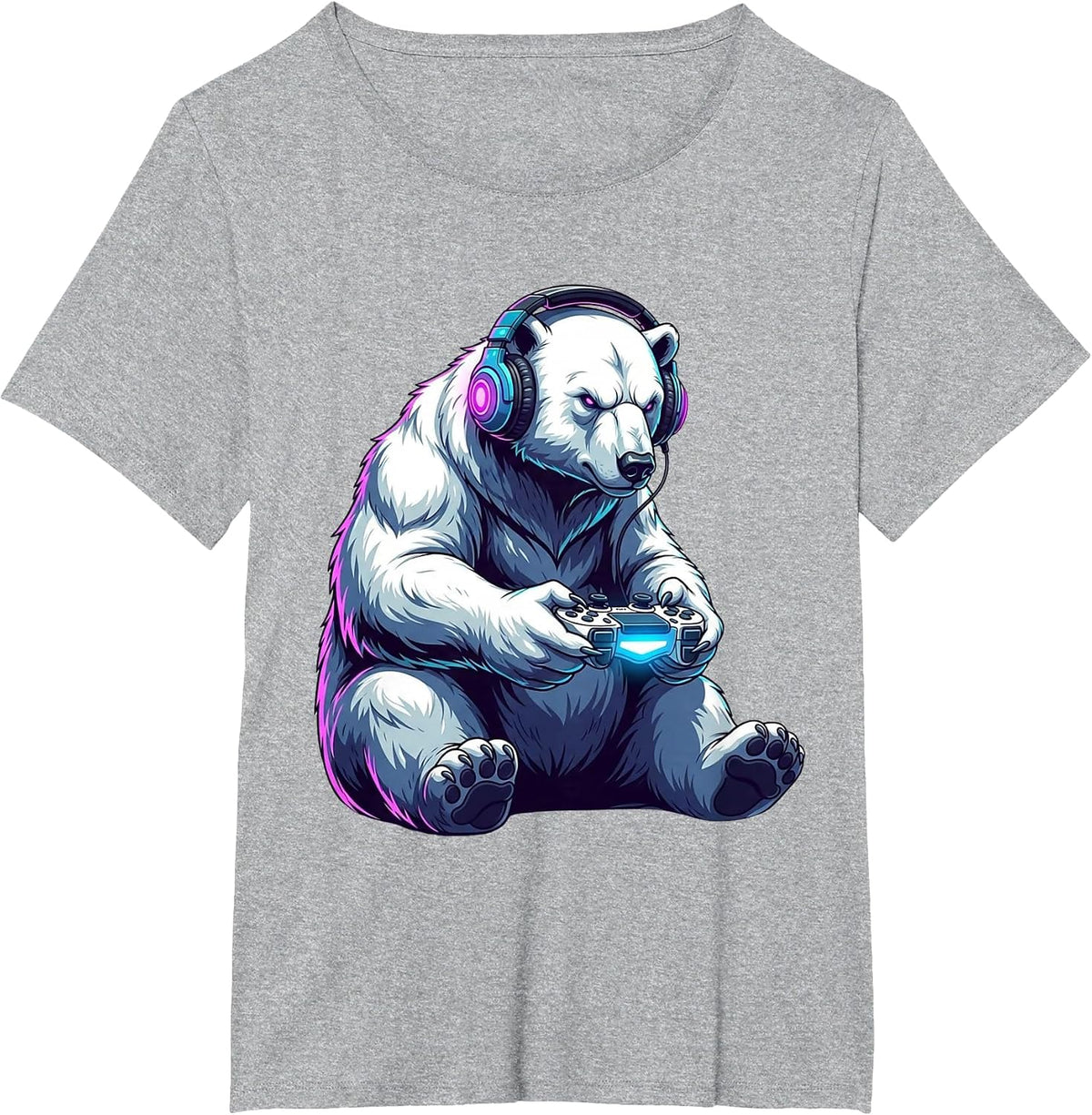Polar Bear Funny Video Games Polar Bear T-Shirt - Heather Grey