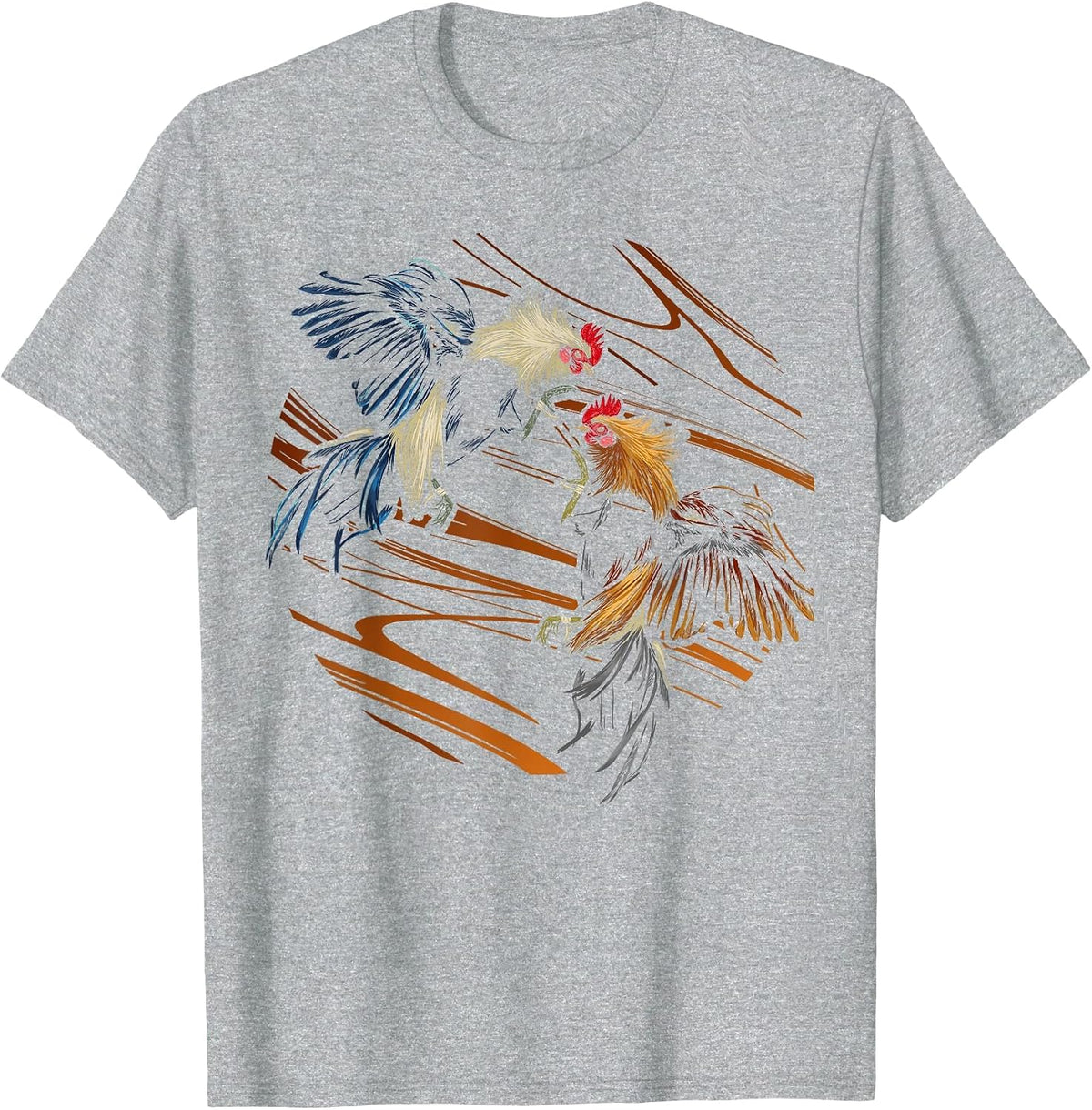 Peleas De Gallos Cockfighter Game Fowl Cockfighting Rooster T-Shirt - Heather Grey
