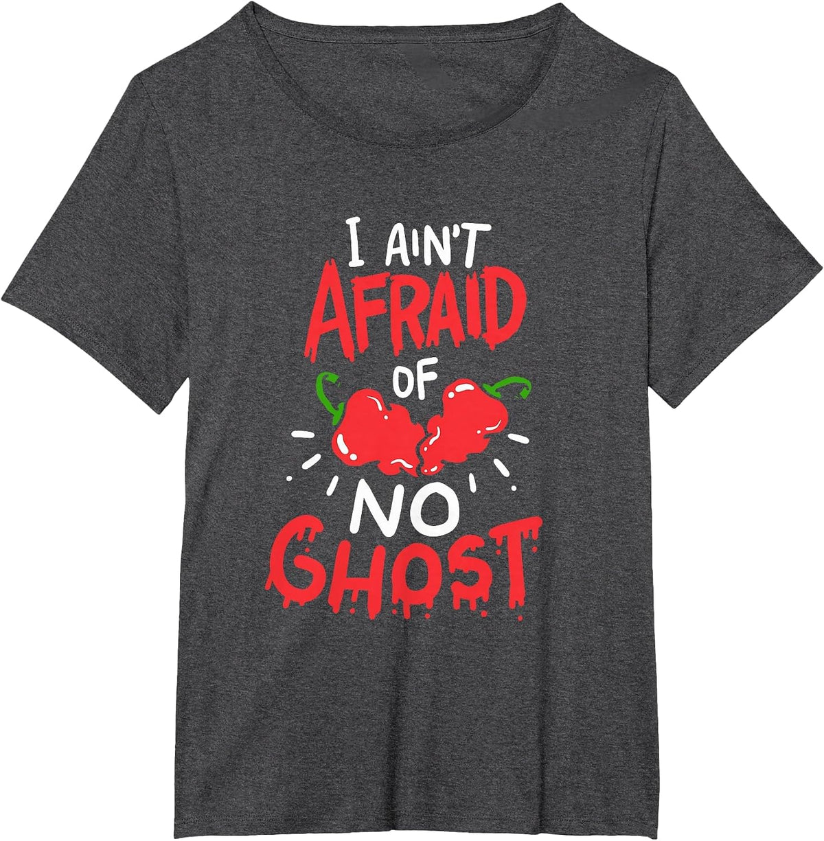 Ghost Pepper Food, Hot Food Kiva, Bhut Jolokia T-Shirt - Dark Heather Grey
