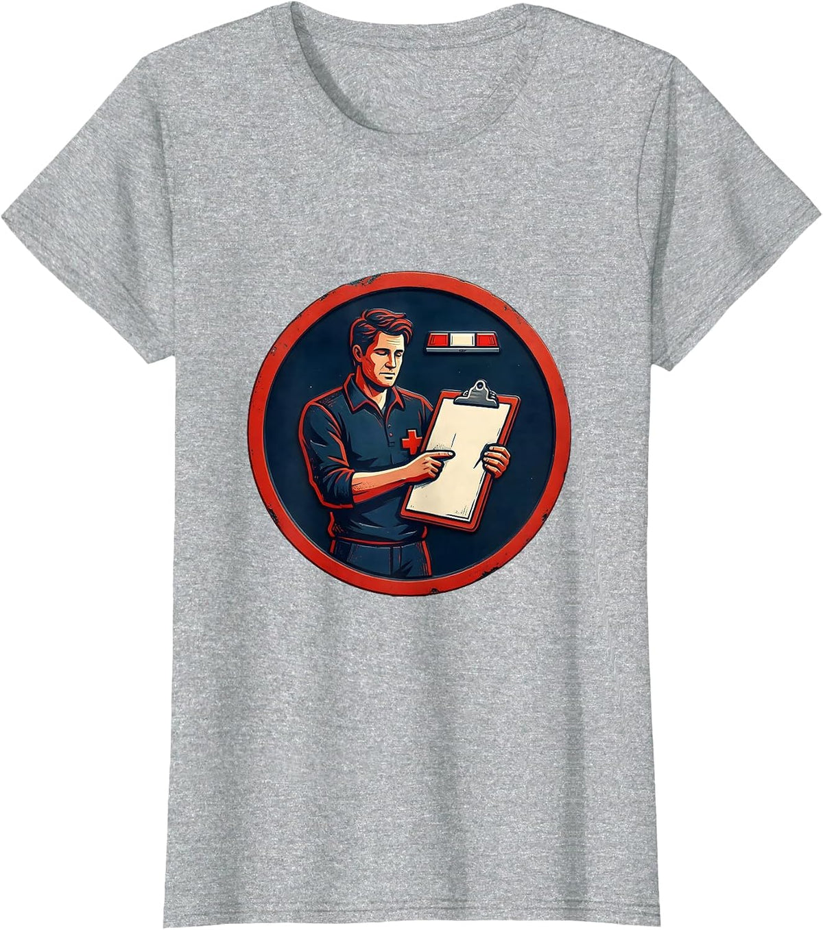 Women's EMT Mannequin Deadpan Humor Paramedic Gift T-Shirt - Heather Grey