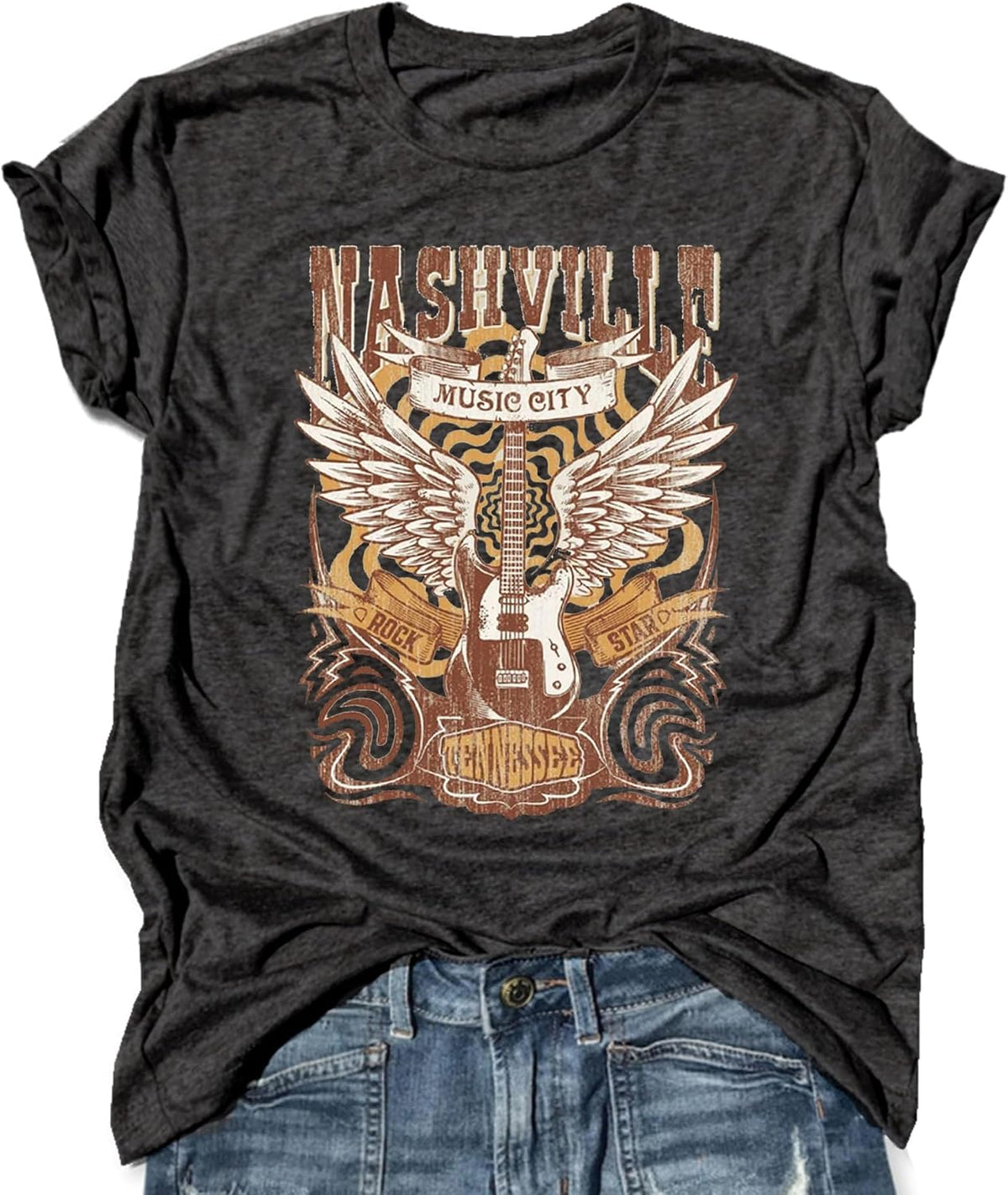 Smooth As Tennessee Women Vintage Country Shirts Nashville Country Concert T Shirt Summer Casual Retro Graphic Tees Top -