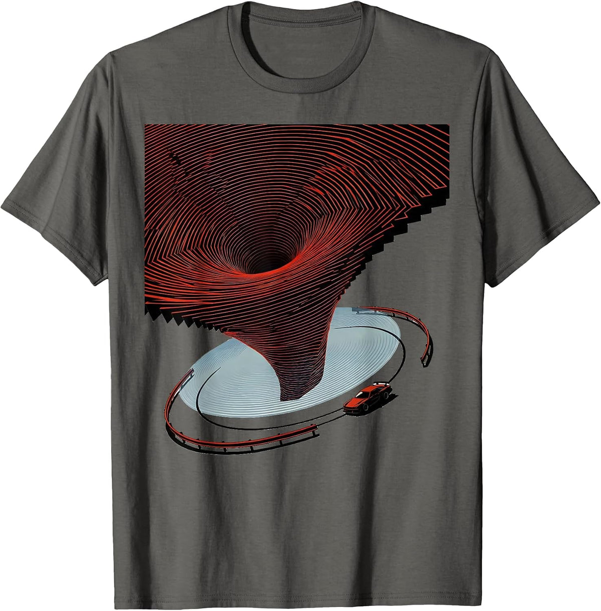 Tornado Chaser Storm Chasing Weather Enthusiast Humor T-Shirt - Asphalt Grey
