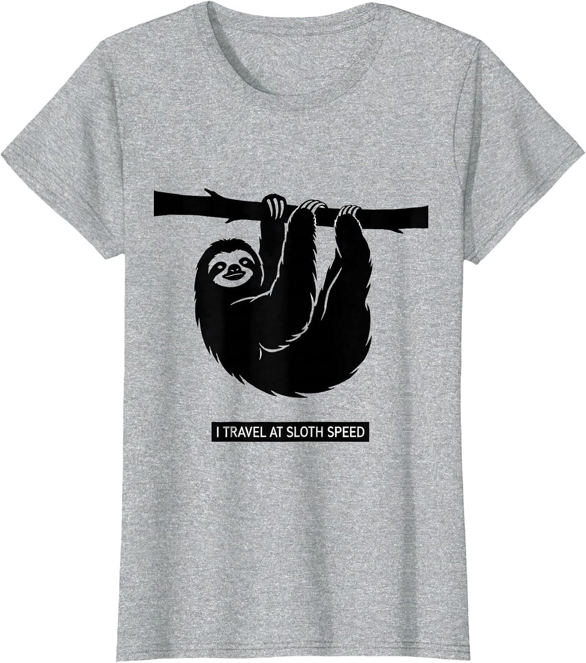 I Travel At Sloth Speed Funny Sloth Lover Gift T-Shirt - Heather Grey