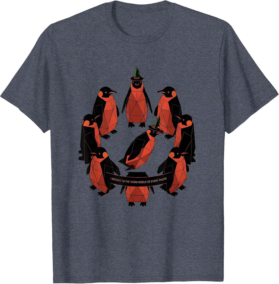 I Rotate To The Warm Middle Of Every Photo Funny T-Shirt - Heather Blue