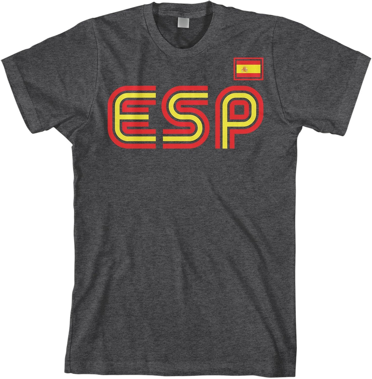 Threadrock Men's Spain Athletic Retro Series T-Shirt - Dark Heather
