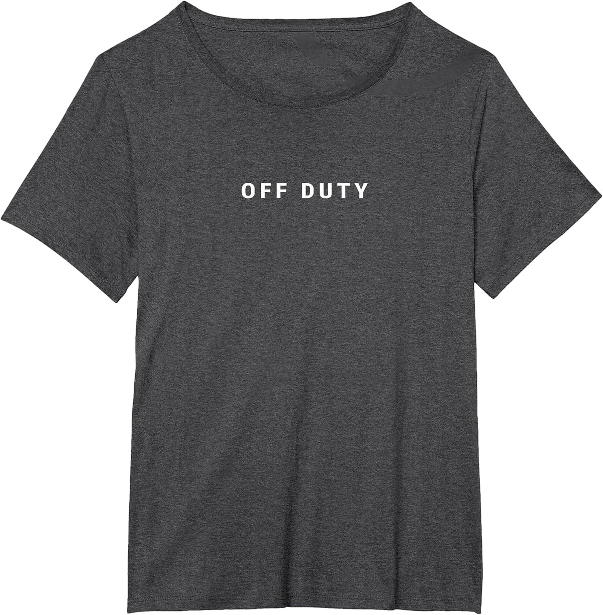 Off Duty Funny Minimalist T-Shirt - Dark Heather Grey