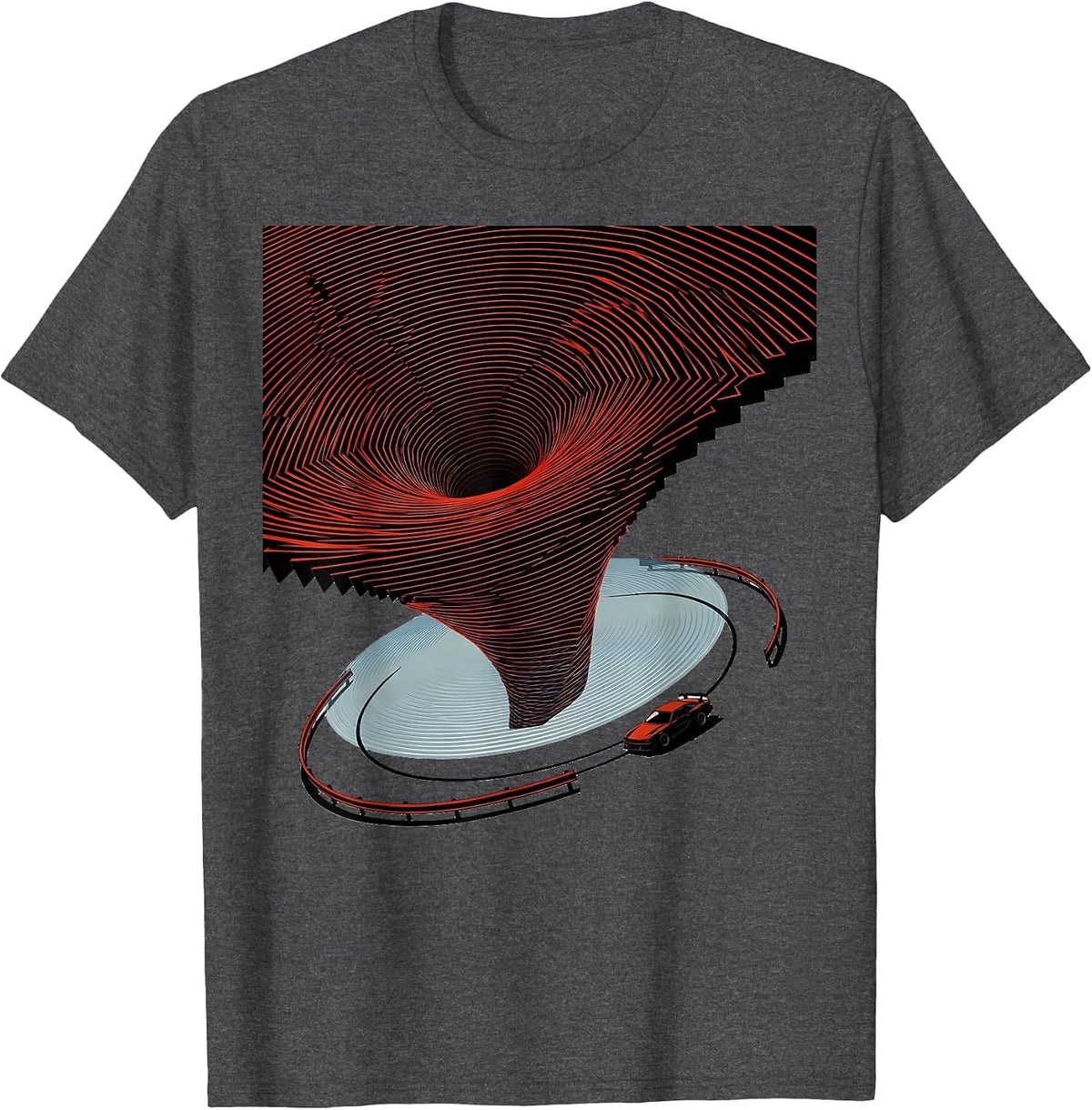 Tornado Chaser Storm Chasing Weather Enthusiast Humor T-Shirt - Dark Heather Grey