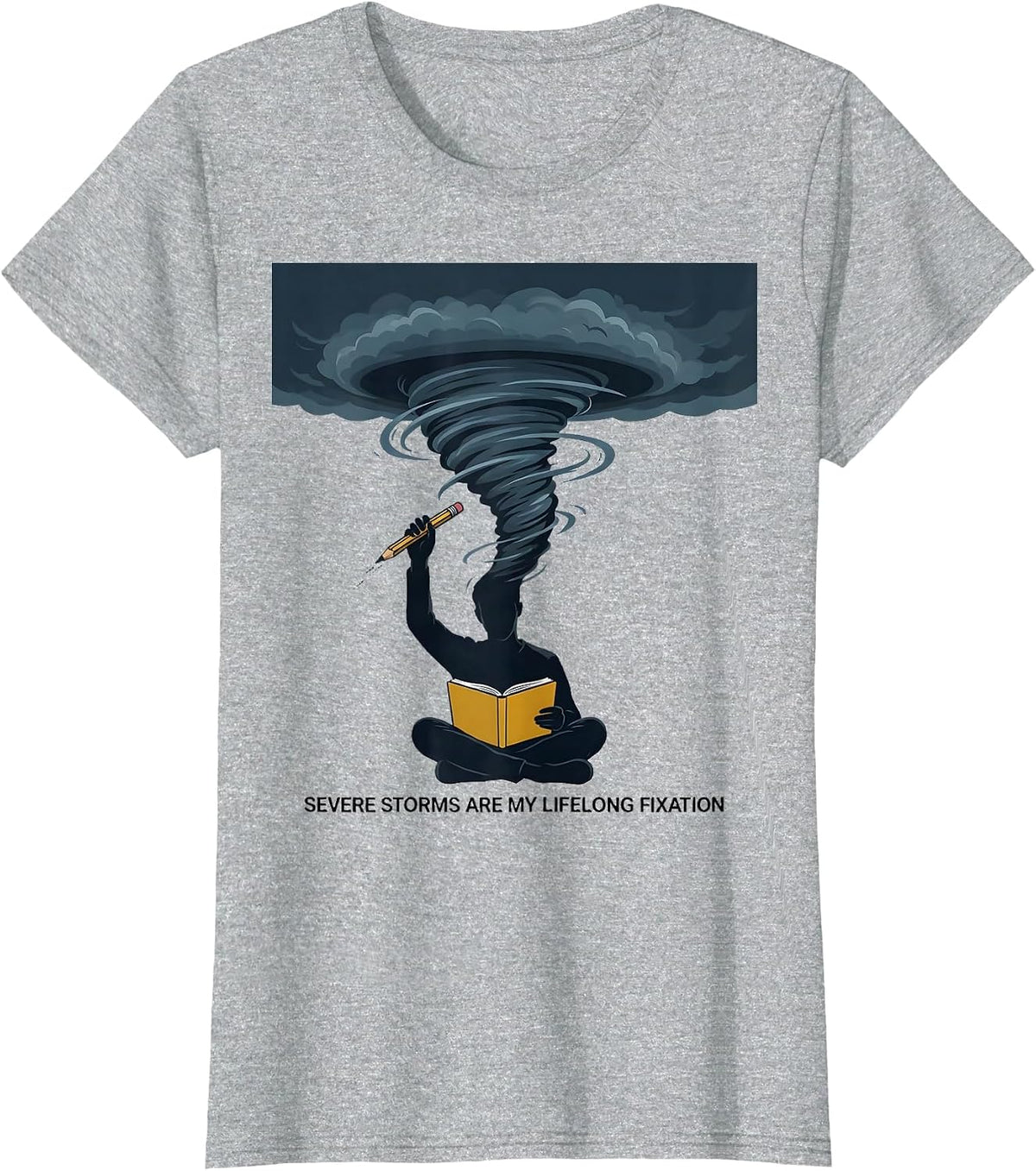 Women's Severe Storms Are My Lifelong Fixation Editorial Conceptual T-Shirt - Heather Grey