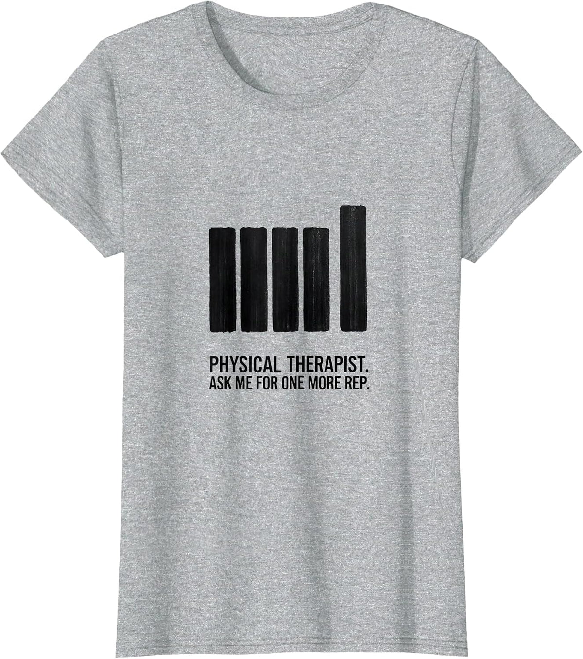 Physical Therapist Ask Me For One More Rep Retro T-Shirt - Heather Grey