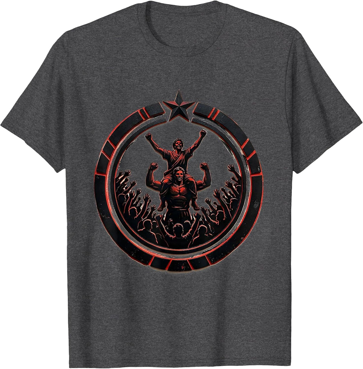 Men's Son In Law Favorite Child Crowd Celebration T-Shirt - Dark Heather Grey