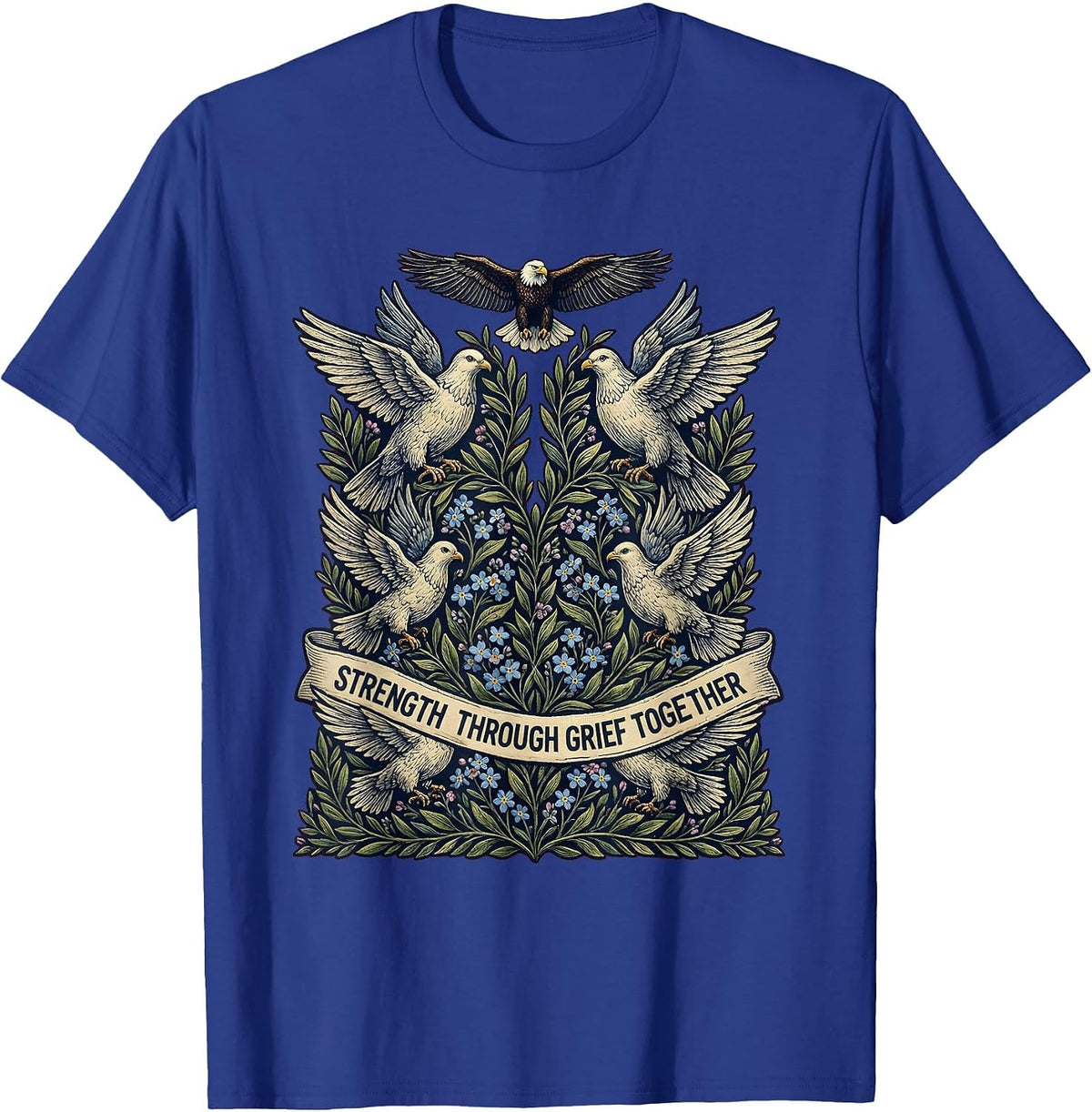 Sept 11 Memorial Strength Through Grief Together T-Shirt - Royal Blue
