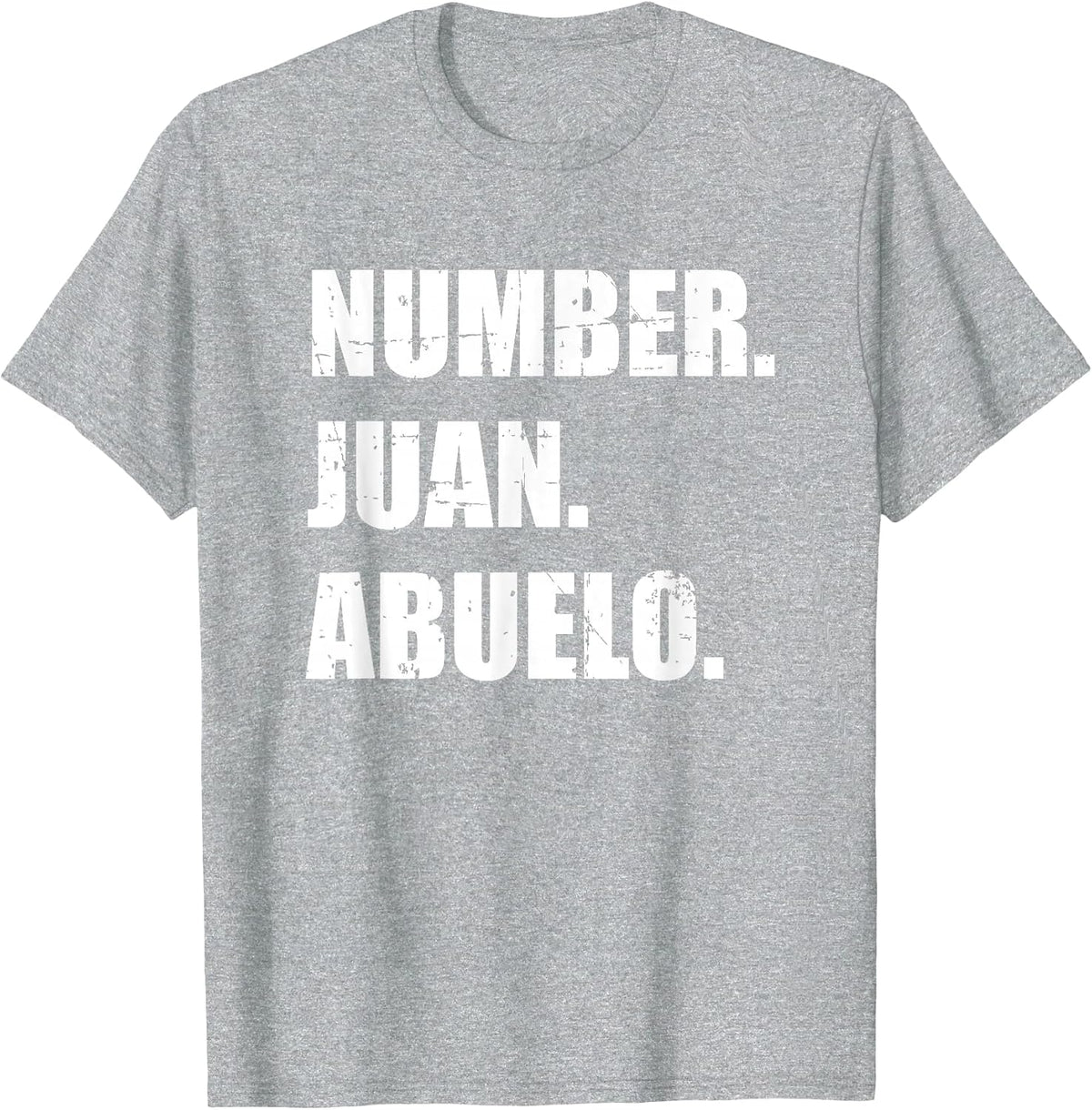 Number One Juan Abuelo para Mejor Abuelito T-Shirt - Heather Grey