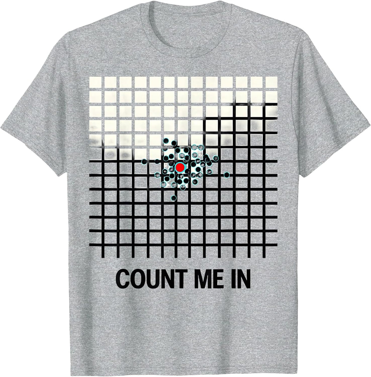 Men's Count Me In Funny Math Teacher Pun Humor Gift T-Shirt - Heather Grey