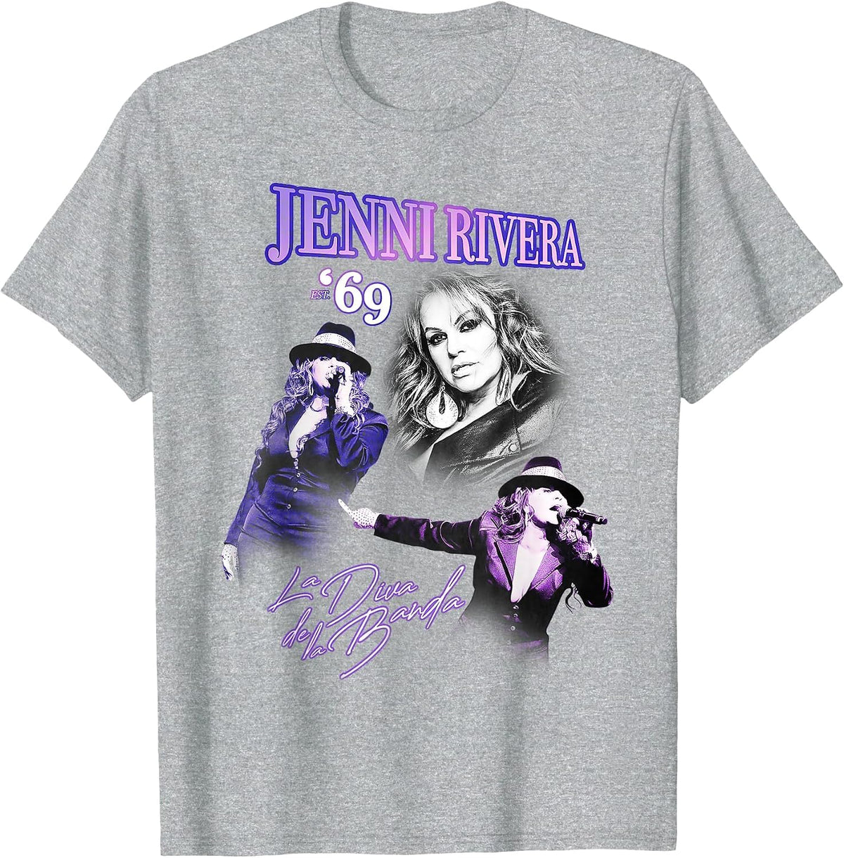 Official Jenni Rivera Nokia 2009 T-Shirt - Heather Grey