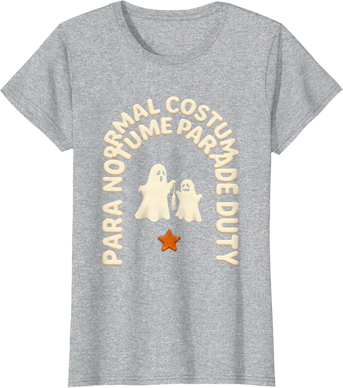Women's Para Normal Costume Parade Duty Ghost Paraprofessional T-Shirt - Heather Grey