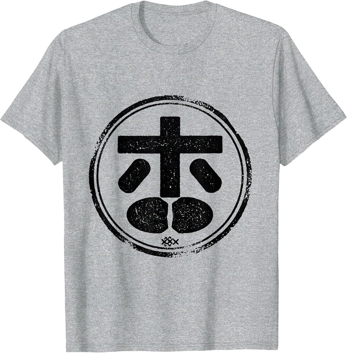 Men's Math Teacher Pun Badge Stamp Humor Gift T-Shirt - Heather Grey