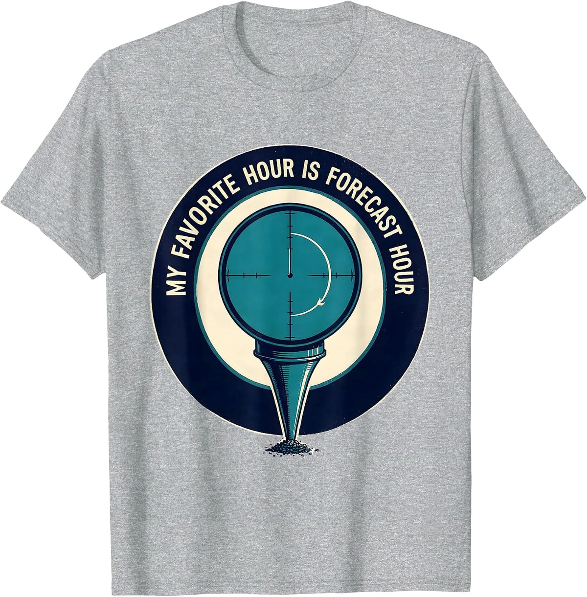 Men's My Favorite Hour Is Forecast Hour Funny Storm Chaser T-Shirt - Heather Grey