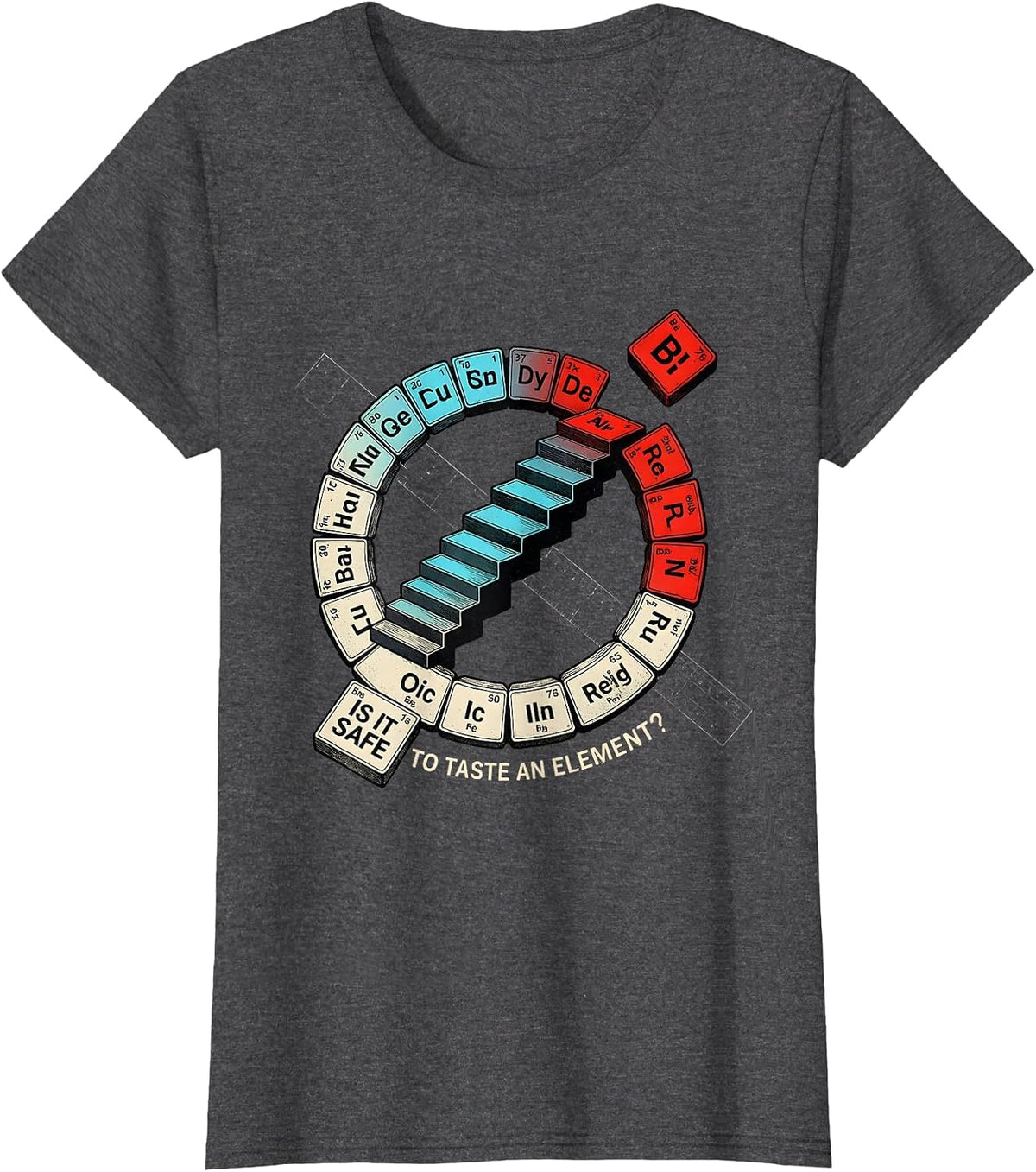 Women's Is It Safe To Taste An Element Funny Chemistry Teacher T-Shirt - Dark Heather Grey