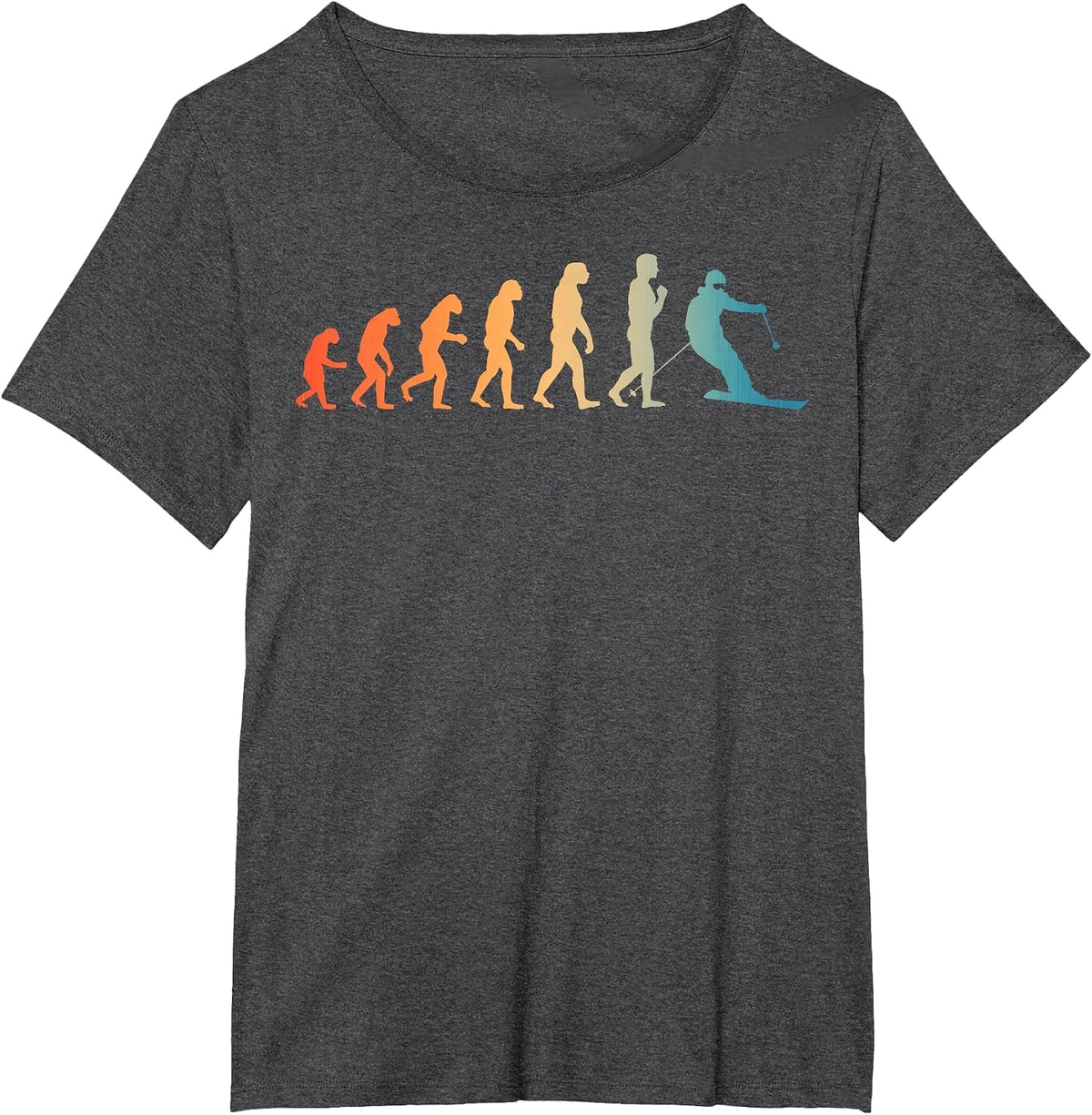 Cool Skiing Art for Men Women Skiing Themed Ski Lover Skier T-Shirt - Dark Heather Grey