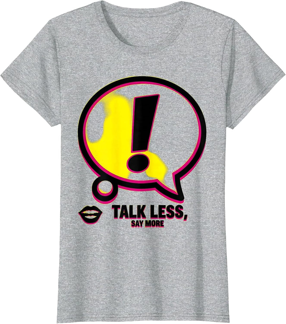 Talk Less Say More Speech Therapy Design T-Shirt - Heather Grey