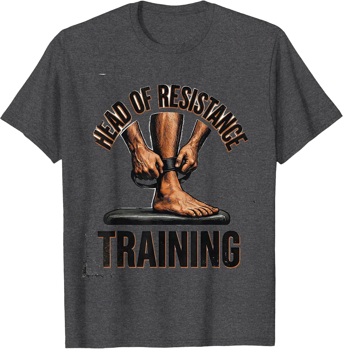 Men's Head Of Resistance Training Distressed Physical Therapist T-Shirt - Dark Heather Grey