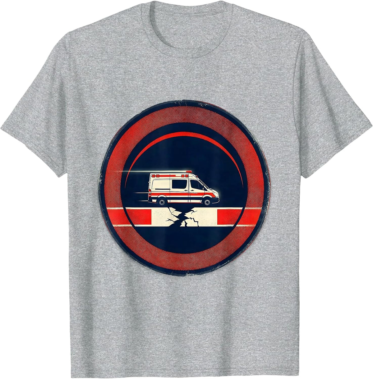 Men's Sealed Ambulance Badge EMT Paramedic Humor Gift T-Shirt - Heather Grey