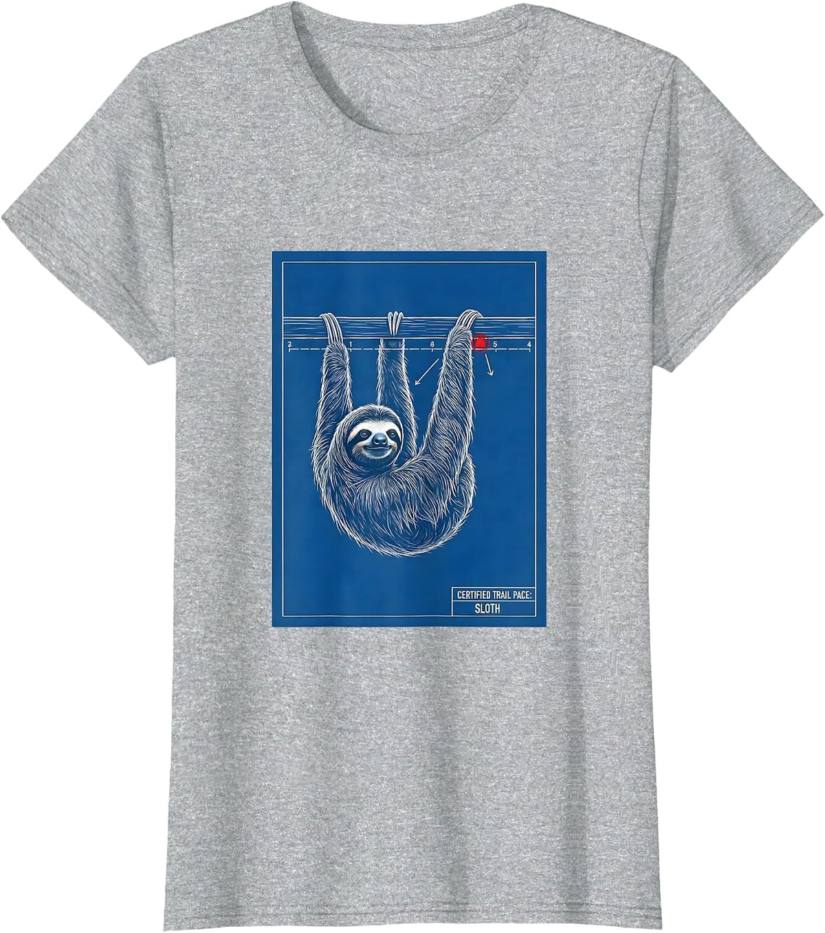 Certified Trail Pace: Sloth Funny Sloth Lover Gift T-Shirt - Heather Grey