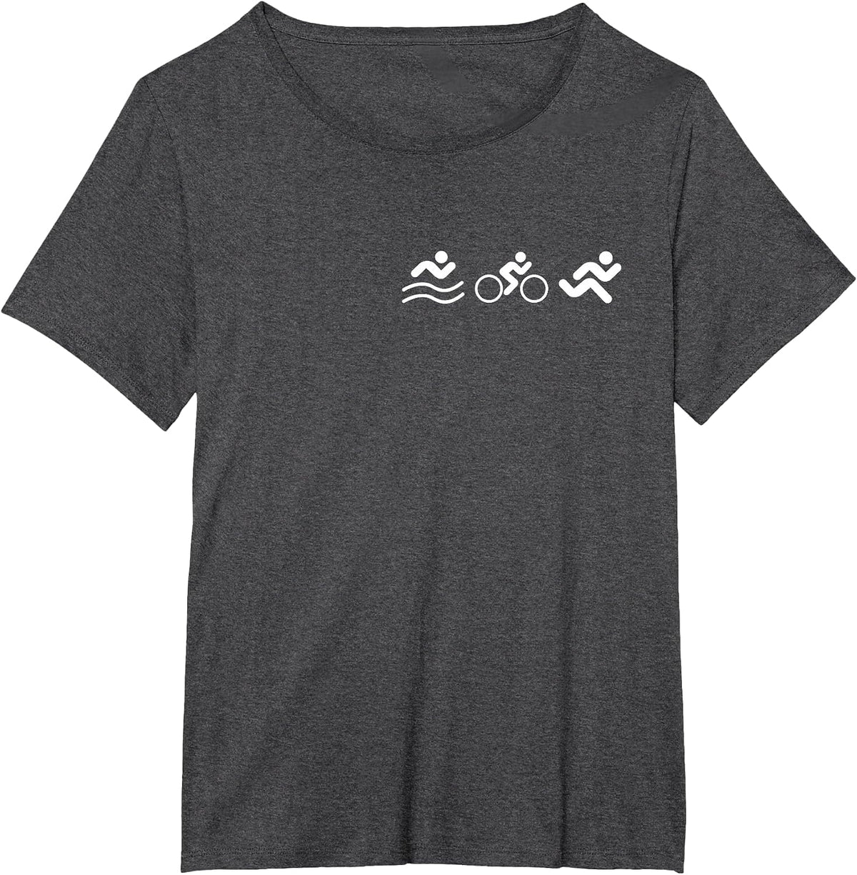 Triathlon Logo Emblem Triathlete Training Professional Triathlon T-Shirt - Dark Heather Grey