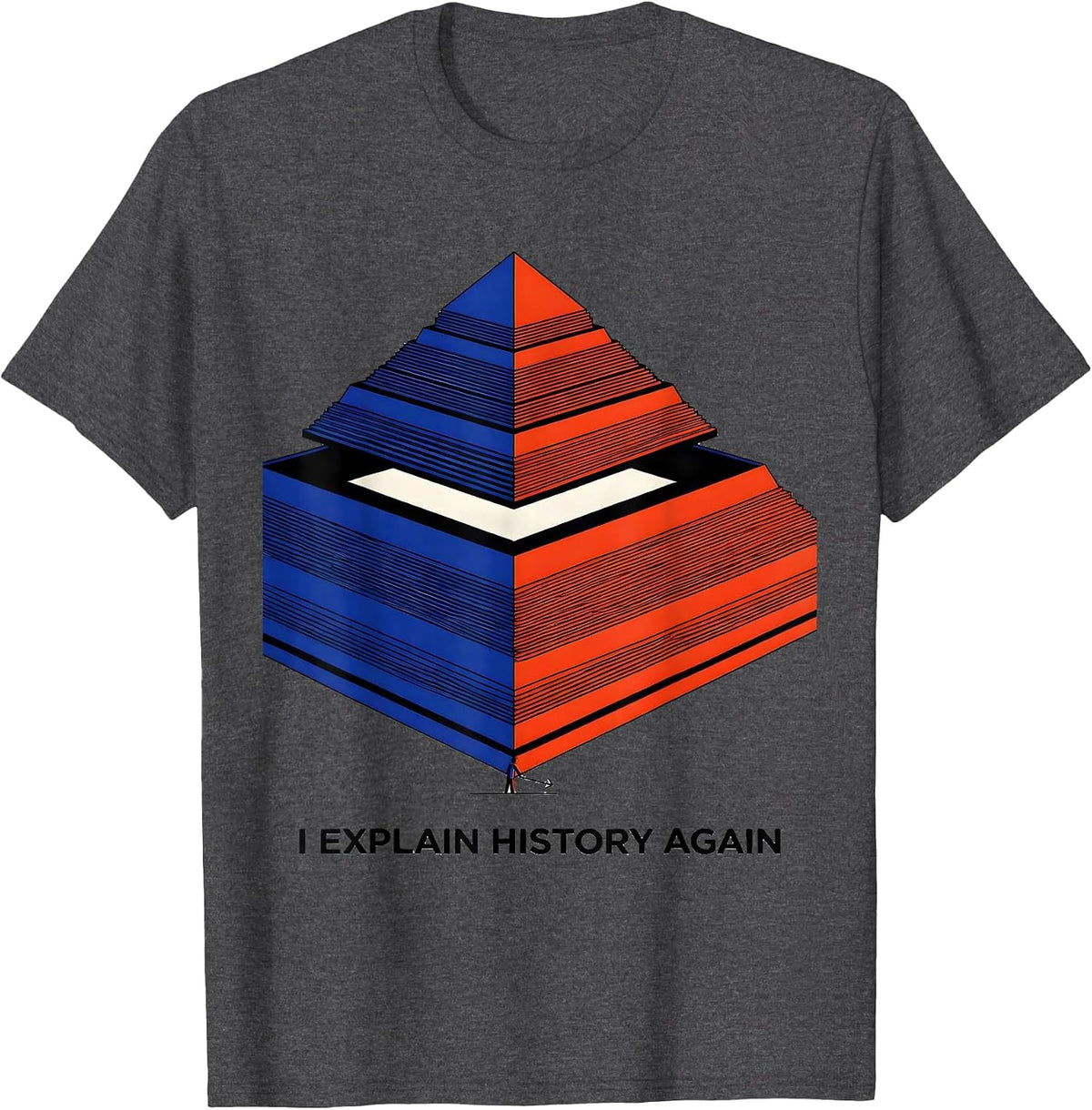 I Explain History Again Funny History Teacher Back To School T-Shirt - Dark Heather Grey