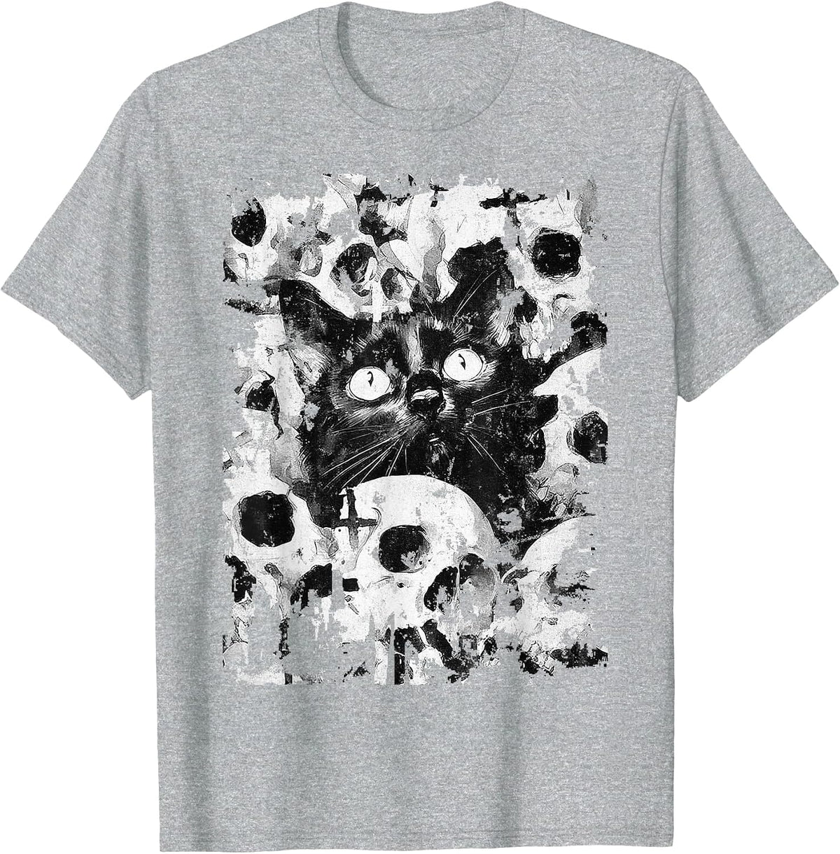Gothic Punk Dark Fashion Y2K Streetwear Vintage Women Men T-Shirt - Heather Grey