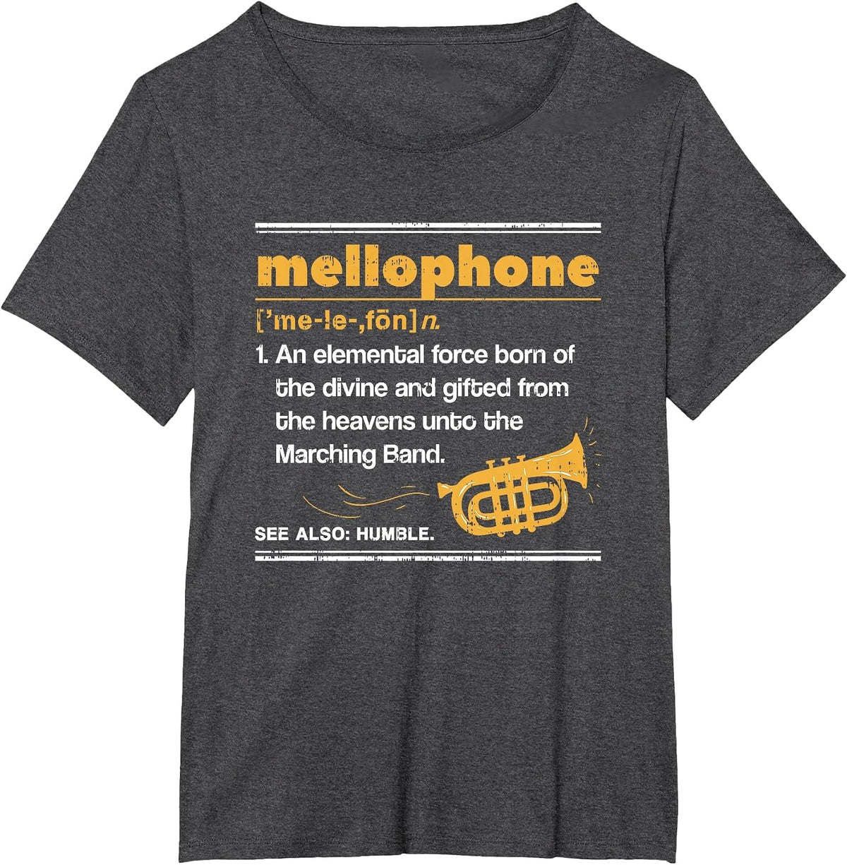 Mellophone T-Shirt I Definition Shirt French Horn Tee T-Shirt - Dark Heather Grey