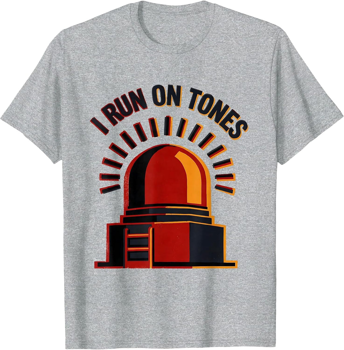 Men's I Run On Tones Firefighter Pride Memorial Tribute T-Shirt - Heather Grey