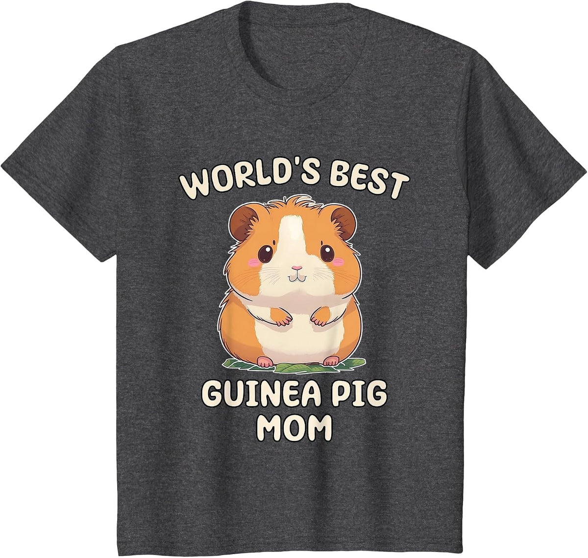 Funny World's Best Guinea Pig Mom Mama T-Shirt - Dark Heather Grey