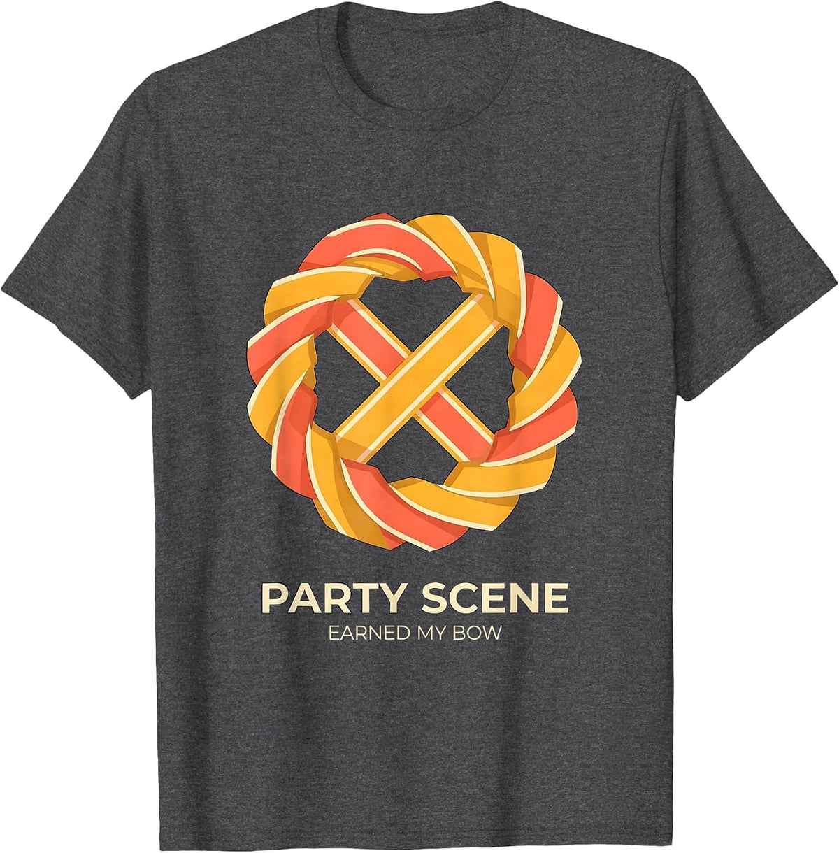 Men's Party Scene Earned My Bow Dance Parent Keepsake T-Shirt - Dark Heather Grey