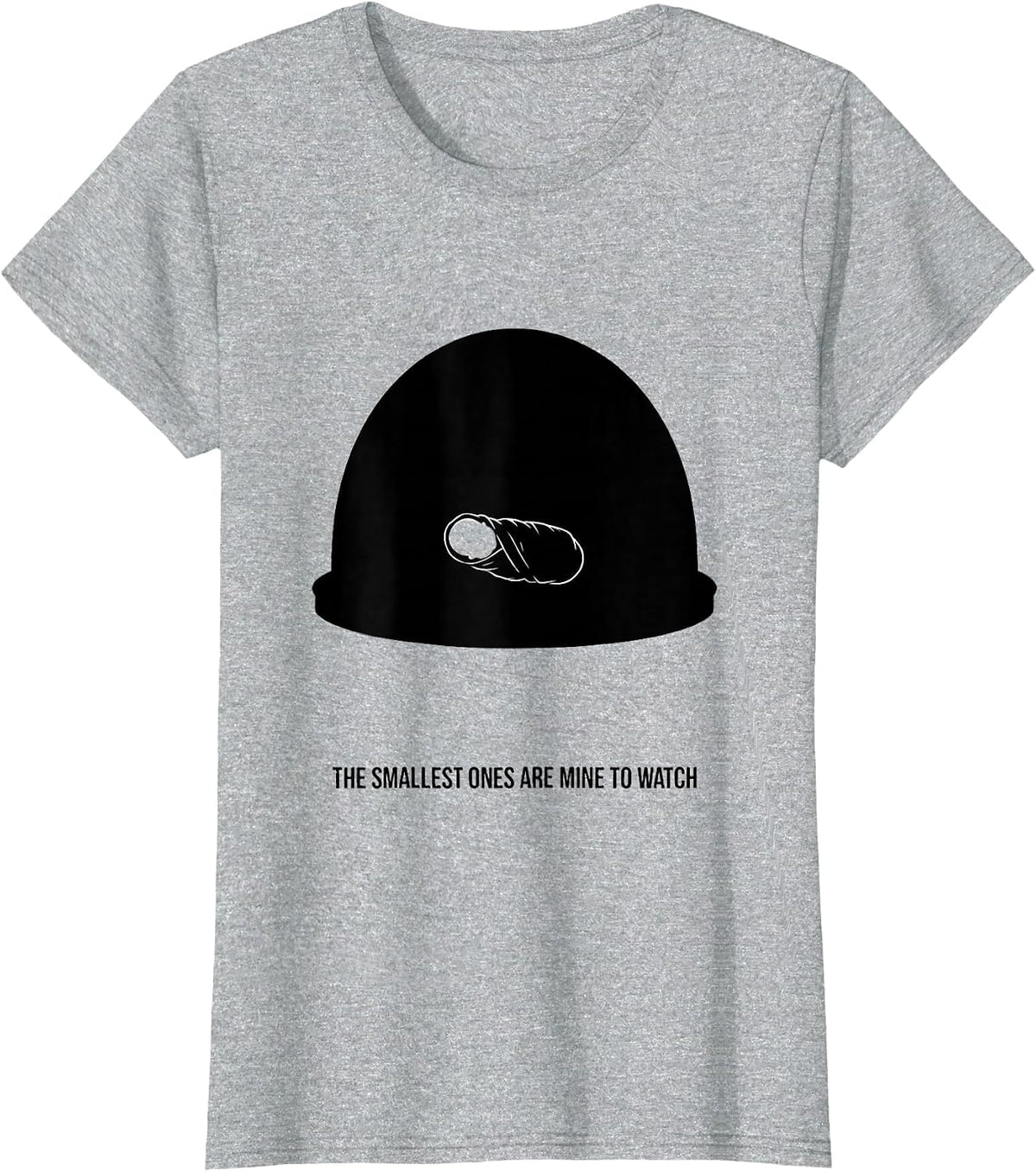 Women's The Smallest Ones Are Mine to Watch Cute NICU Nurse T-Shirt - Heather Grey